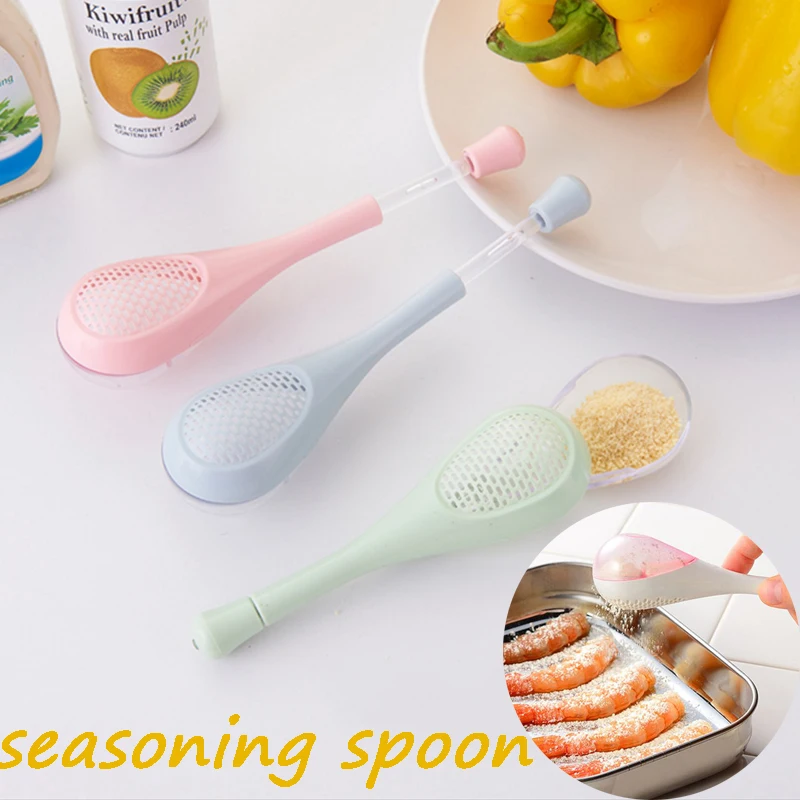 

1Pc Multifunction Seasoning Spoon Barbecue Pepper Salt Specialty Spoon for Cooking Infuse Stripper Strainer Kitchen Accessories
