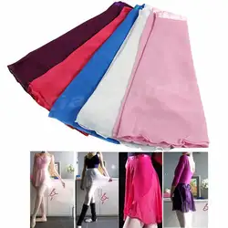 Новая женская шифоновая балетная танцевальная юбка-пачка для взрослых девочек, костюм с шарфом, 5 цветов