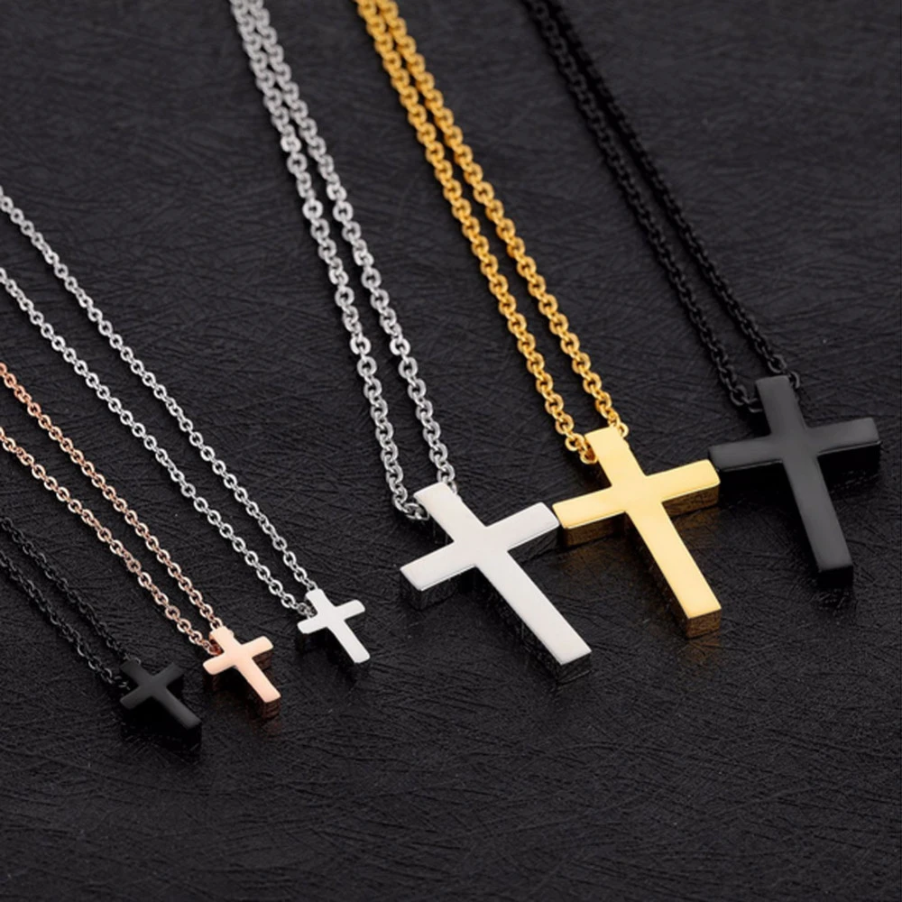 Small Big Gold Cross Pendant Necklace Men Women Girl Kids Mini Charm Pendant Jewelry Crucifix Christian Ornaments Pendants Aliexpress
