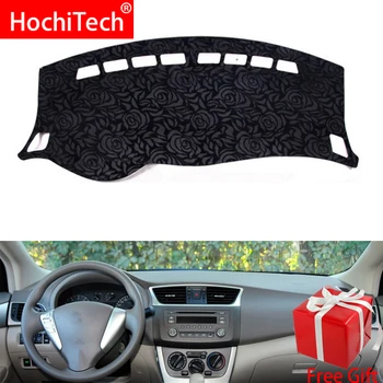 

Rose Pattern Non-slip Dashmat Dash Mat Dashboard Cover Pad Carpet Car Sticker for Nissan Sentra nismo Sylphy 2012-2019 Styling