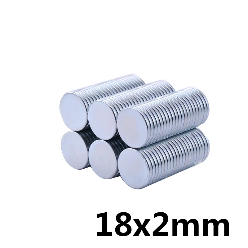 

10pcs 18 * 2mm super strong neodymium magnet N35 disc permanent magnet rare earth art process neodymium iron boron magnet