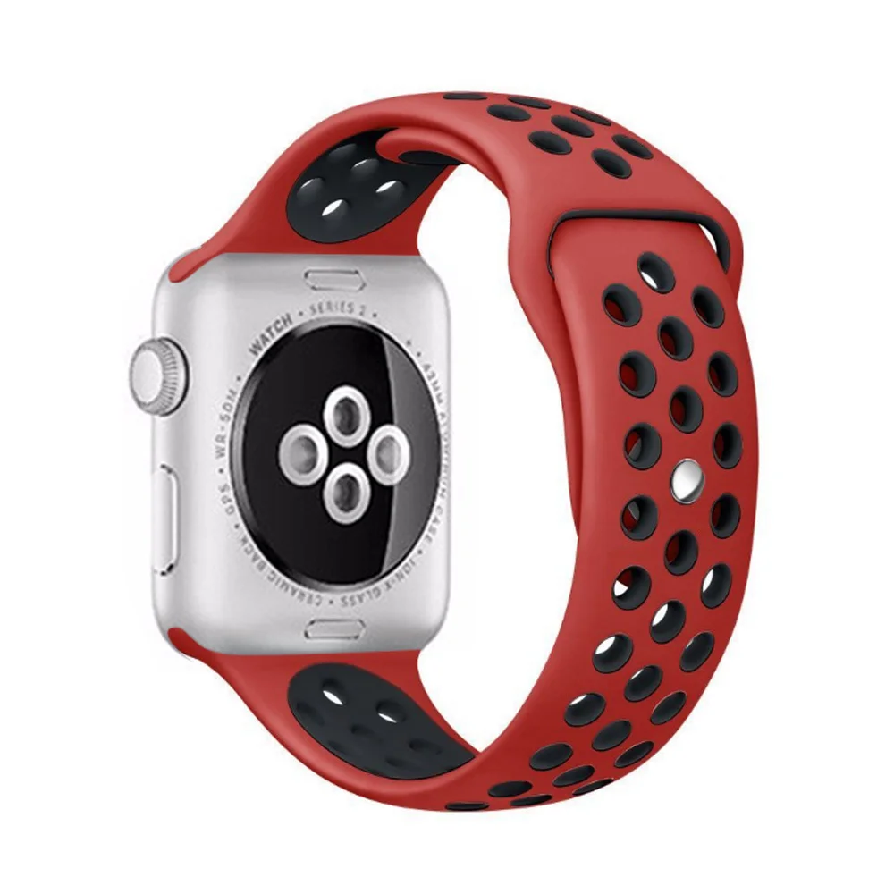 MU SEN мягкий силиконовый сменный спортивный ремешок для 38 мм Apple Watch Series1234 42 мм наручный браслет ремешок для iWatch Sports Edition