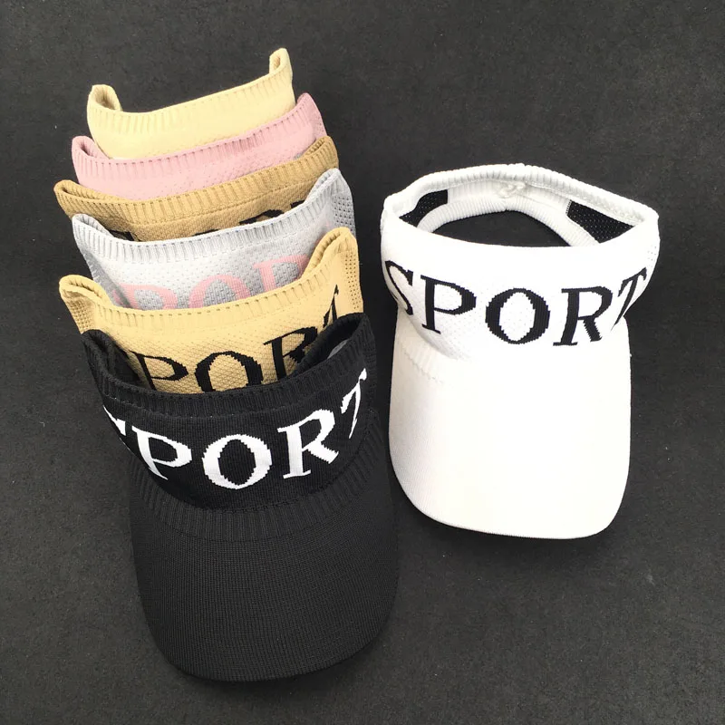 

2019 Womens Elastic Sun Knit Visor Baseball Tennis Cap Summer Sport Hat