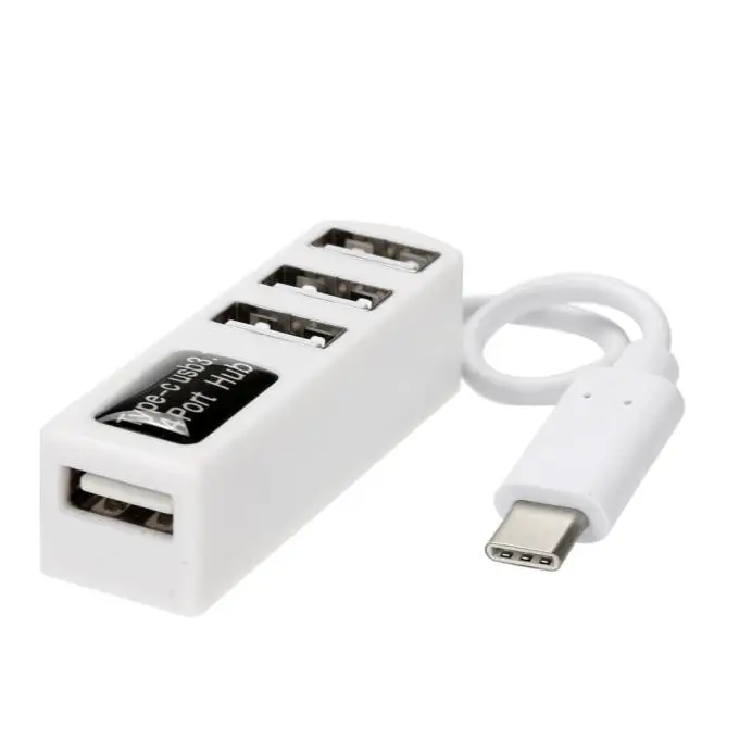 Новинка 2017 года Тип-C до 4-Порты и разъёмы USB 3.0 хаб USB 3.1 адаптер для ПК Apple Macbook 12" may11