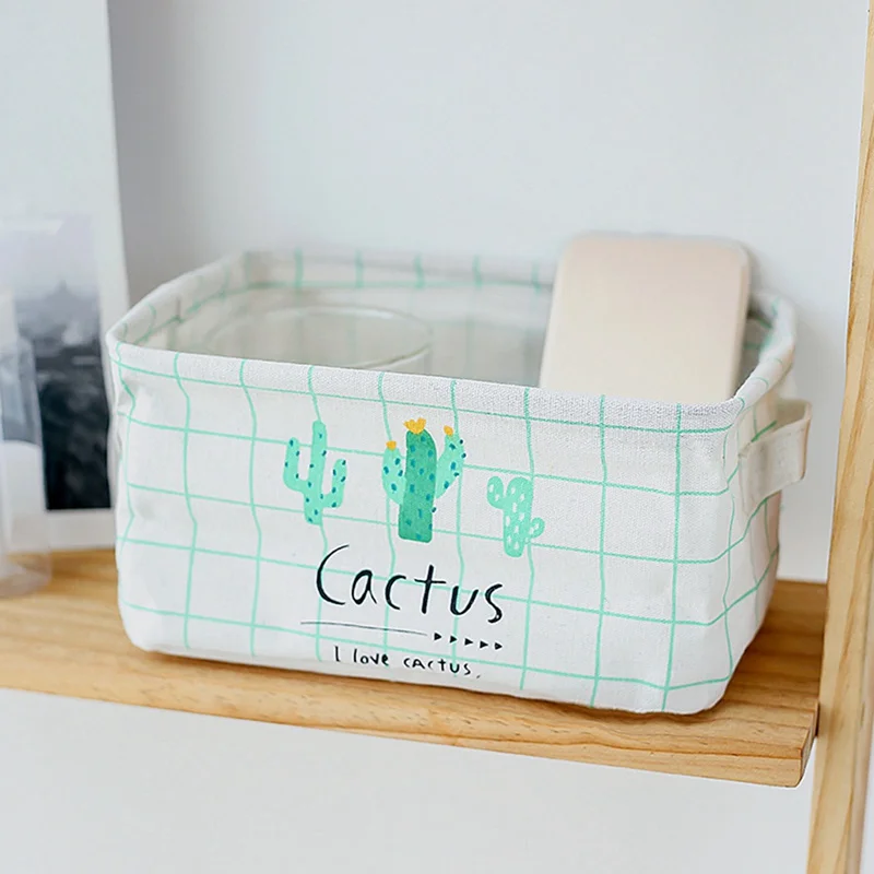 Clothes Storage Box with Handle Folding Sundries Toy Storage Basket Closet Organizer Household Sundries