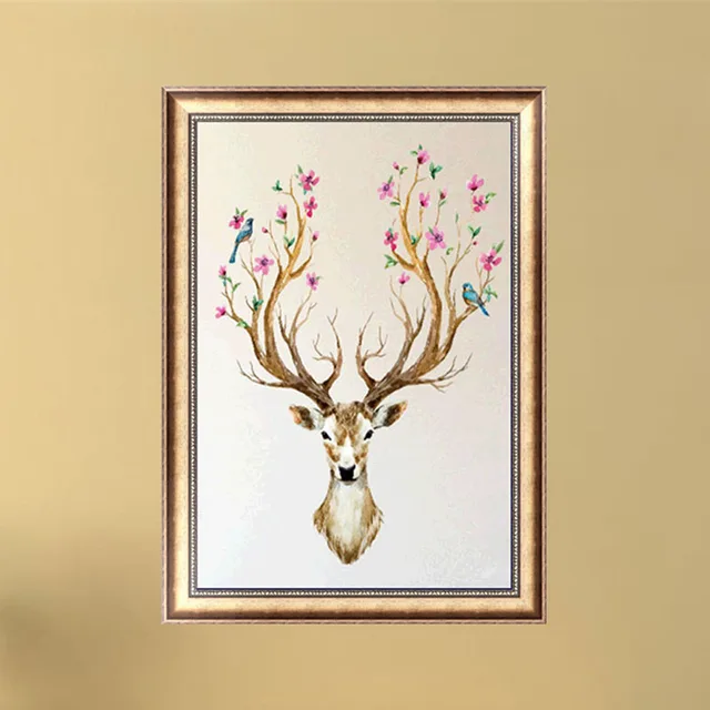 Diamond Painting DIY 5D Embroidery Painting Needlework Cross Stitch Deer Antlers Home Decor