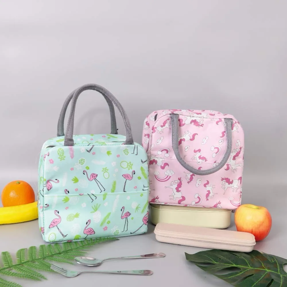 New Baby Food Milk Bottle Storage Insulation Bags Waterproof Oxford Flamingo Bag Lunch Bag Infant Kids Food Warmer Thermal Bag