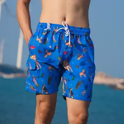 Новые мужские большие размеры свободные шорты мужские полосатый принт пляжные брюки мужские пляжные короткие повседневные