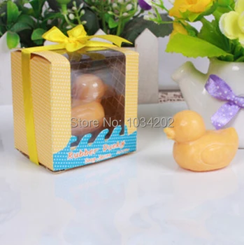 

200pcs Adorable Rubber Ducky Baby Shower Soap Scented Party Duck Favor For wedding favor gifts #GJ68