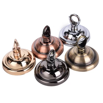 

1PCS Retro Lamp Holder Vintage Light Base Antique Ceiling Rose Hook Ring Plate Light Holder Fitting Chandelier 56mm Diameter