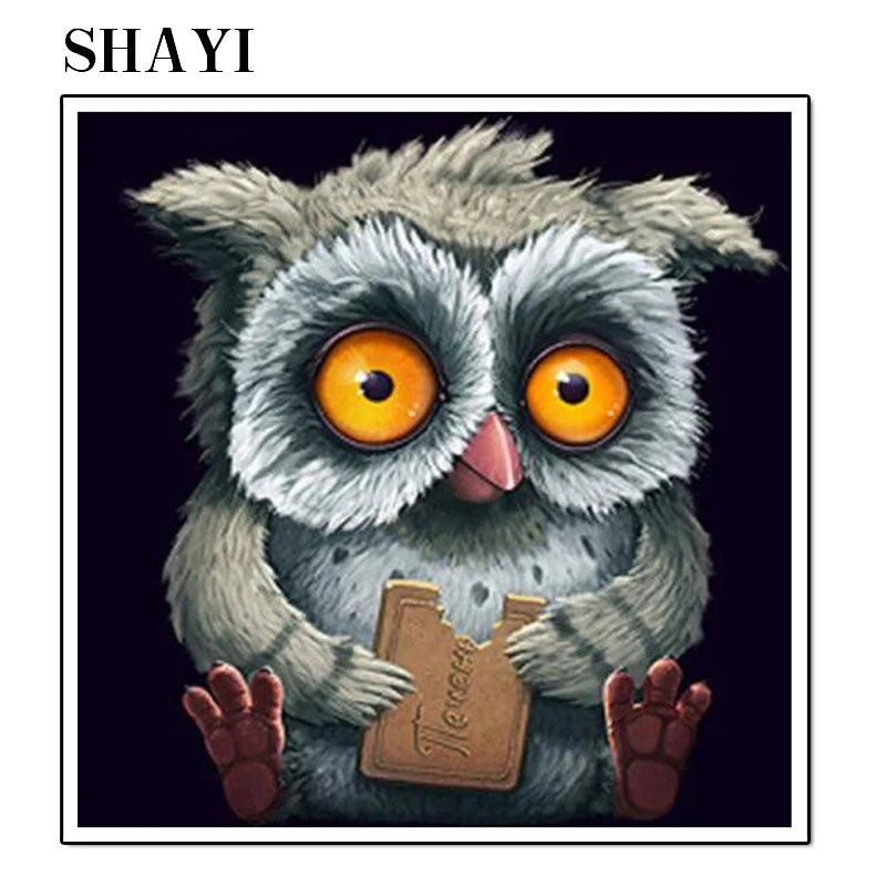 

5D Diy Diamond Painting Owl Diamond embroidery Owl 3D Diamond Mosaic Pattern Rhinestone Patch Acupuncture Resin. LUOVIZEM L144