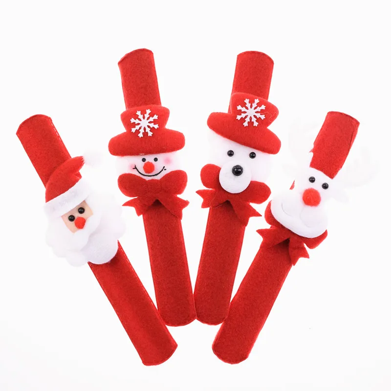 1pc Red Christmas Clap Circle Santa Claus Snowman Bear Elk For Kids Adult Xmas Accessories Toy Supply Christmas Decoration