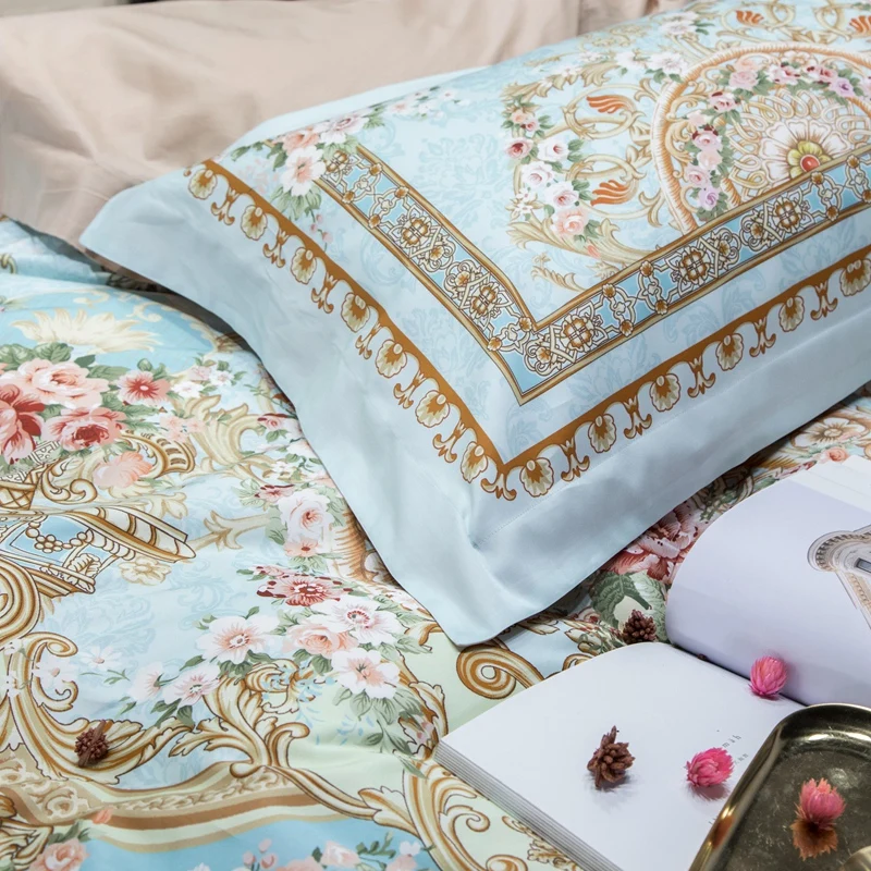 Bohemia Egyptian Cotton Flat/Bed sheet Duvet Cover Fitted sheet 4Pcs Queen King Bedding Set Bed set parure de lit ropa de cama