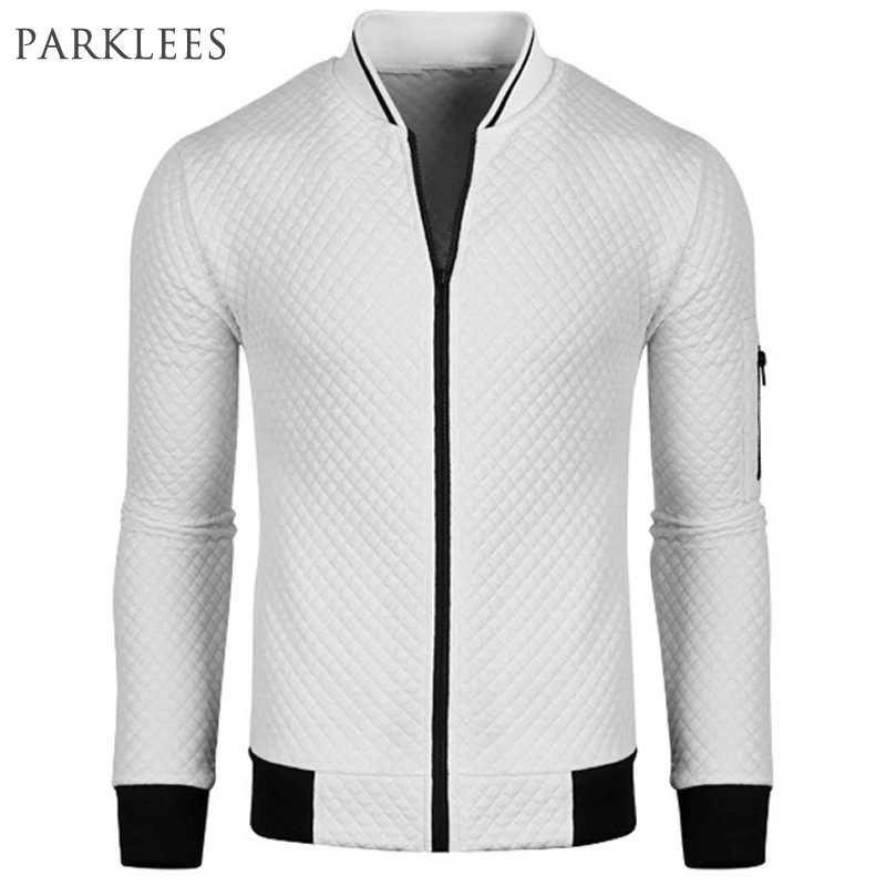 New White Bomber Jacket Men 2021 Fashion Leather Sleeve Top - AliExpress