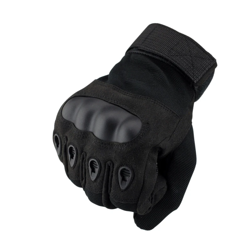 Перчатки CS Полный Палец Тактические страйкбол стрельба Мужская Армия спецназ SWAT охотник Военная полиция анти-скользкие волокна перчатки - Цвет: Black