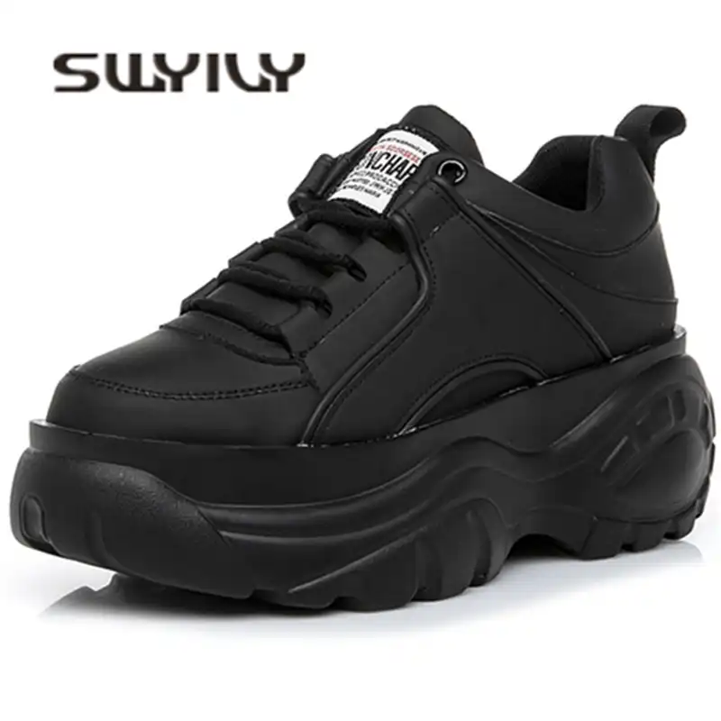 monochrome platform sneakers