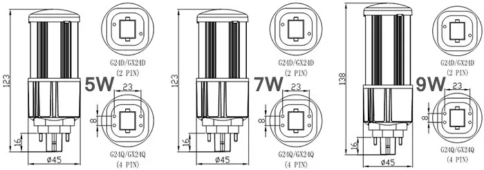 DIM G24 5-7-9W-700