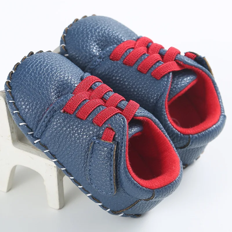 Cute Baby Boys Shoes PU Leather Boy Girls Soft Sole Non-Slip Magic Tape Spring Autumn Infant Casual Prewalker Baby First Steps