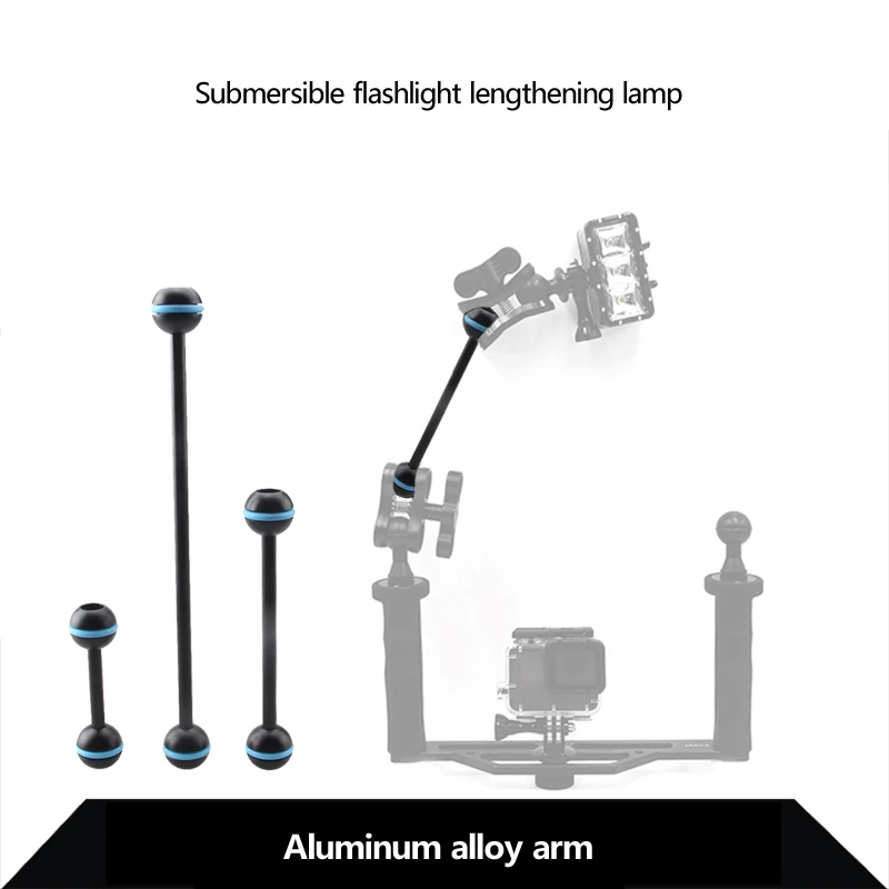 

Dual Ball Joint extend Arm for Scuba Diving Underwater Photography Camera Housing Case Fill flashlight Mount