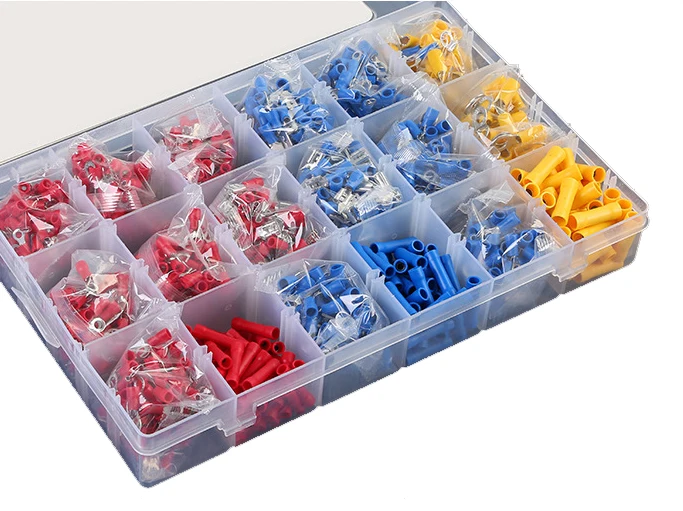

18 Boxed Connection Terminals Combination 1200pcs Insulated Cold Pressed Terminals