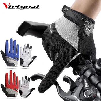 

Victgoal Cycling Gloves Full Finger Sport Shockproof Breathable MTB Bike Gloves Touch Screen Anti Slip Comfortable Bicycle Glove