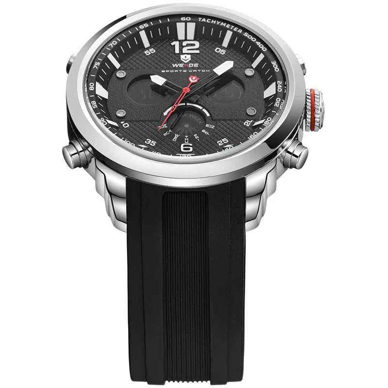 WEIDE Модные светодиодные цифровые кварцевые часы мужские военные спортивные