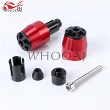 Для Kawasaki ER-6N ER-6F Z750 Z800 Z1000 22 мм CNC универсальные мотоциклетные рукоятки заканчивается наконечники велосипедного руля руль шапки