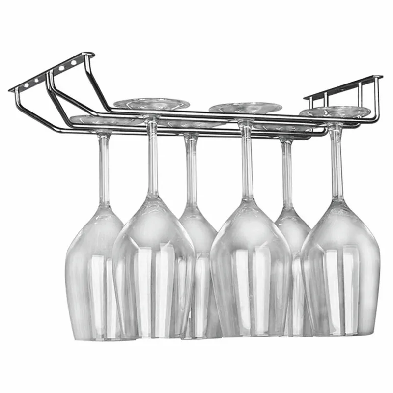 Stainless Steel Wine Glass Holder Cup Champagne Stemware Rack