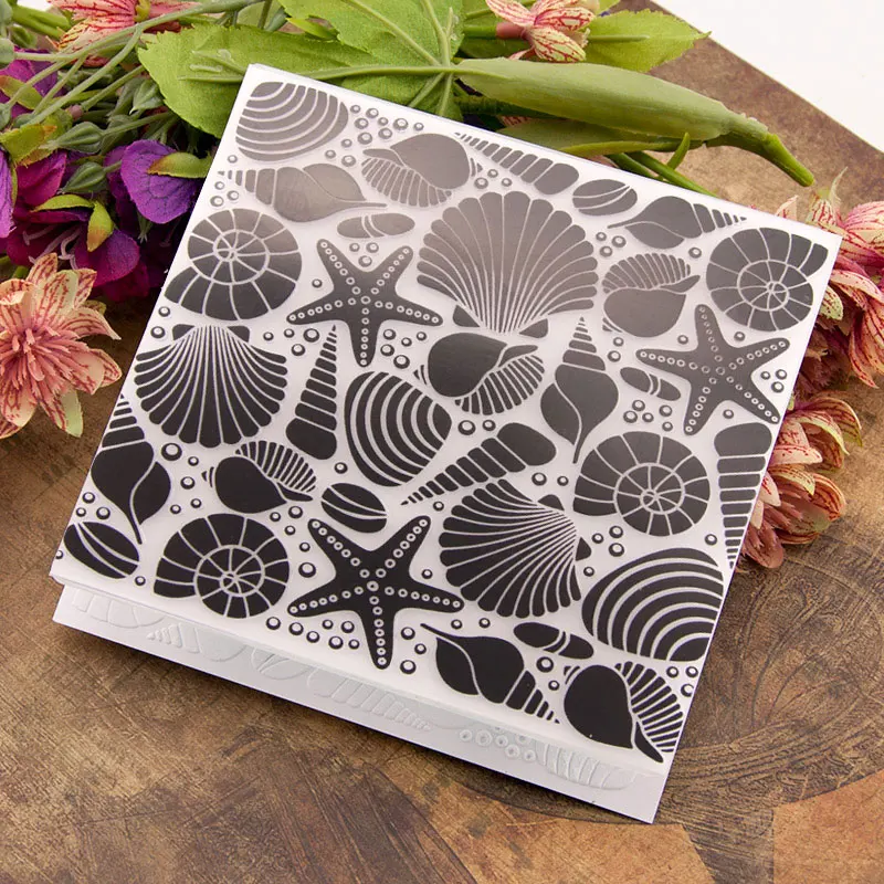  Shell Starfish Conch Plastic Template Embossing Folder For Scrapbooking Paper Card Photo Album Part - 32958967971
