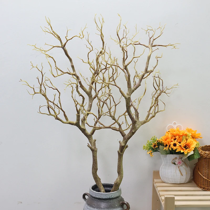 Simulation plant plastic coral branches wedding arrangement white branches fake dry branches home flower arrangement accessories (1)