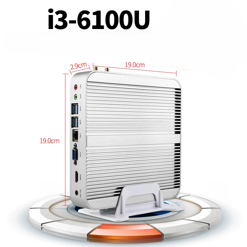 Lowest Price Core i3 6100U Skylake 14NM fanless i3 mini pc with VGA and HDMI HTPC HD520 Graphics 4K HD Support windows 7/8/8.1/linux Lowest Price Core i3 6100U Skylake 14NM fanless i3 mini pc with VGA and HDMI HTPC HD520 Graphics 4K HD Support windows 7/8/8.1/linux