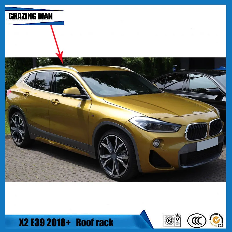 Для BMW X2 E39+ багажник на крышу Авто Чемодан стеллаж для выставки товаров высокое качество Фирменная Новинка Алюминий применение герметика автомобильные аксессуары