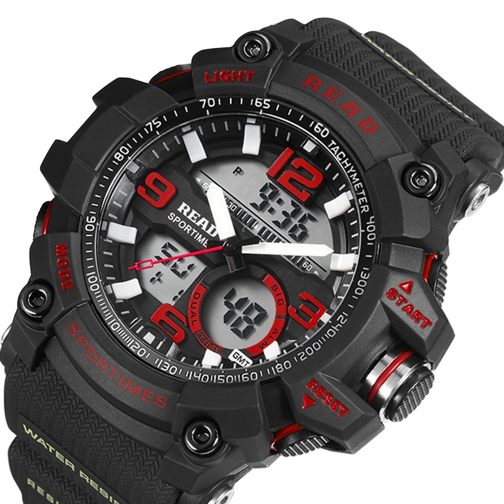 

Men Sport Smart Digital Watch Clock LED Display Dual Movement Luminous Multicolor Fitness Creative Cost Watch Montre Homme
