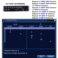 Mini CCTV DVR 4 kanał 8 kanał 1080N AHD DVR cyfrowy rejestrator wideo 5 w 1 hybrydowy DVR 1080P NVR nadzoru bezpieczeństwa P2P 3