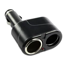Новый 2 Розетки 12/24 В 5А Автомобильного Прикуривателя Extender Splitter Зарядное Питания