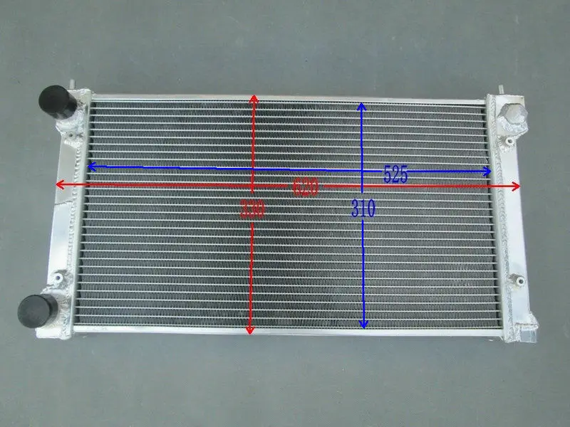 Алюминиевый радиатор+ вентиляторы для Volkswagen Golf MK1 MK2 GTIi Scirocco Rabbit Cabriolet 1.6D 1.6L 1.8L 8V MT type 17 19E