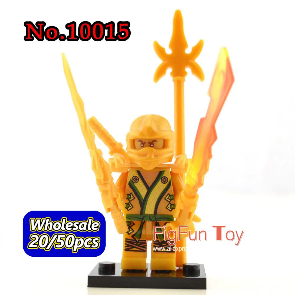 

20Pcs Lot Lloyd Ninja Building Bricks Blocks Decool 10015 Golden Mini Action Figures Christmas Gift kids Toys