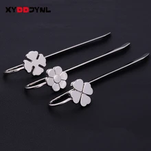 1 шт., уникальная металлическая Закладка в виде клевера, держатель для студенческих книг, бумажный держатель для книг, креативные канцелярские товары, школьные принадлежности