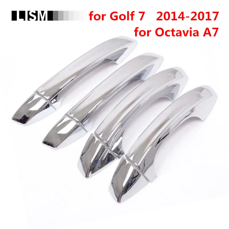 

Chromed Exterior Door Handles Cover Trim for Volkswagen VW GOLF 7 MK7 for Skoda Octavia A7 Outside Doors Case Skin Capa Sticker