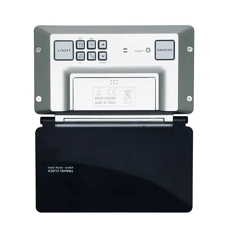  Mini Digital LCD Weather Station Travel Alarm Clock Folding Desk Temperature Simple Electronic Alar