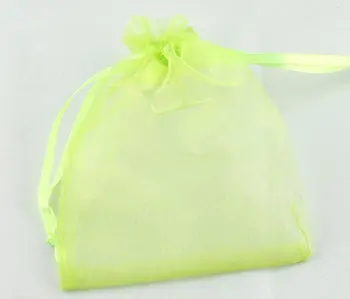 

Free shiipng!!!!500pcs/lot Light green Organza Wedding Gift Bags&Pouches 12x9cm