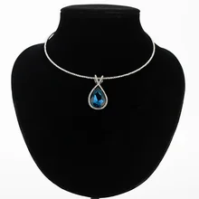 Стразы, австрийский горный хрусталь кулон ожерелье женский цинковый сплав золото/серебро цвет женские колье воротник bijoux femme MDJB147