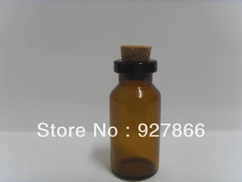 

Wholesale 500pcs Lot 16*35mm Tiny small 3ml Amber glass cork bottles/vails,7mm opening, wishing/wedding/craft pieces