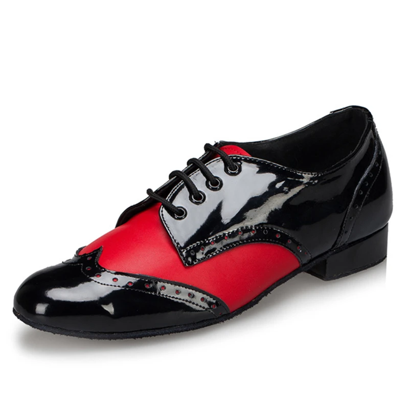2.2cm Low Heel Soft Soles Indoor Men Latin Dance Shoes Lacing Mixed Color Social Ballroom Dance Sneakers Eur38-48 Plus Size