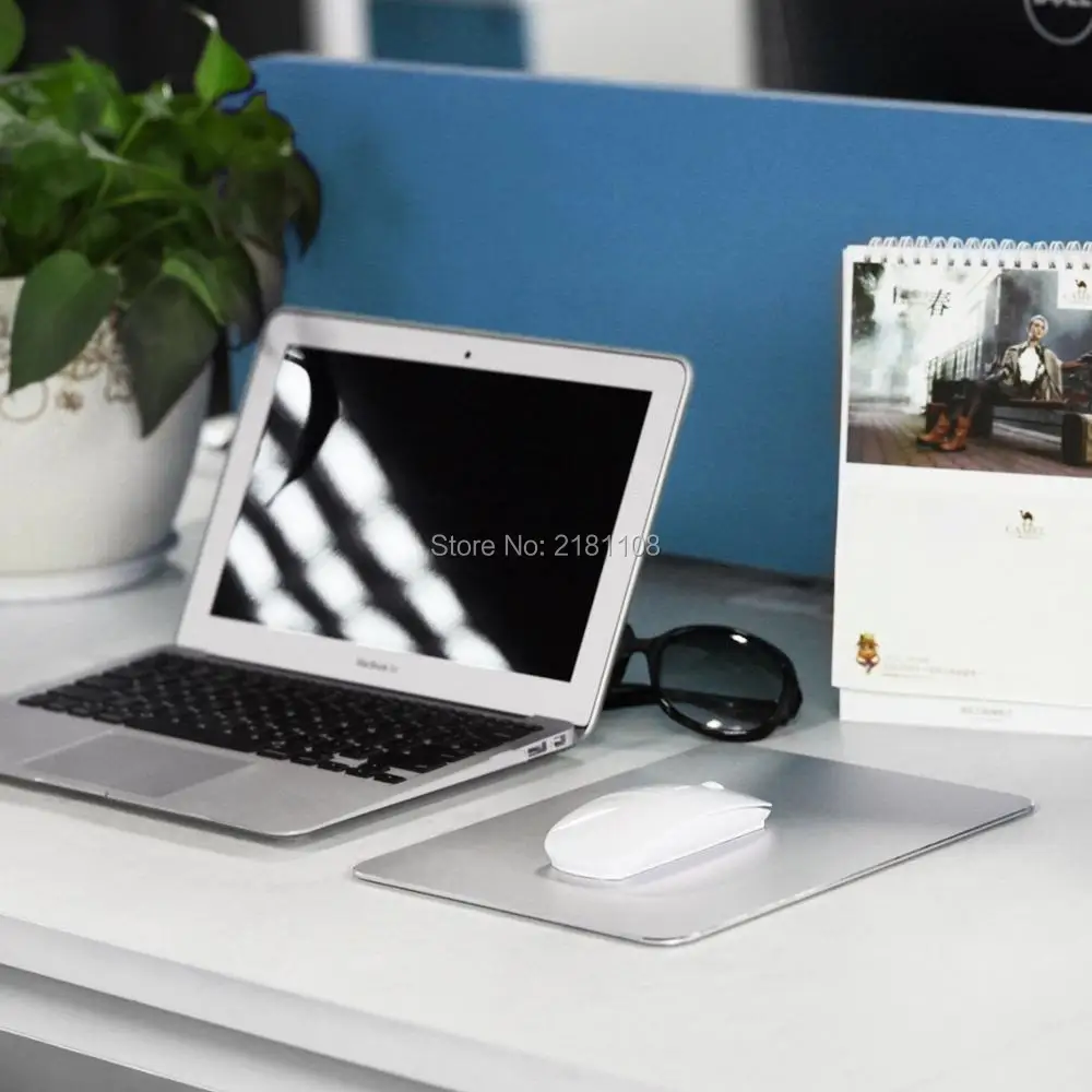 Новая алюминиевая коврик для мыши быстрое и точное управление серебристый черный золотой для Macbook компьютеров ноутбуков