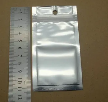 

1000pcs 6*11.5cm Clear Silver Self Seal Plastic zipper lock Retail Packaging bag Ziplock Retail Package Bag