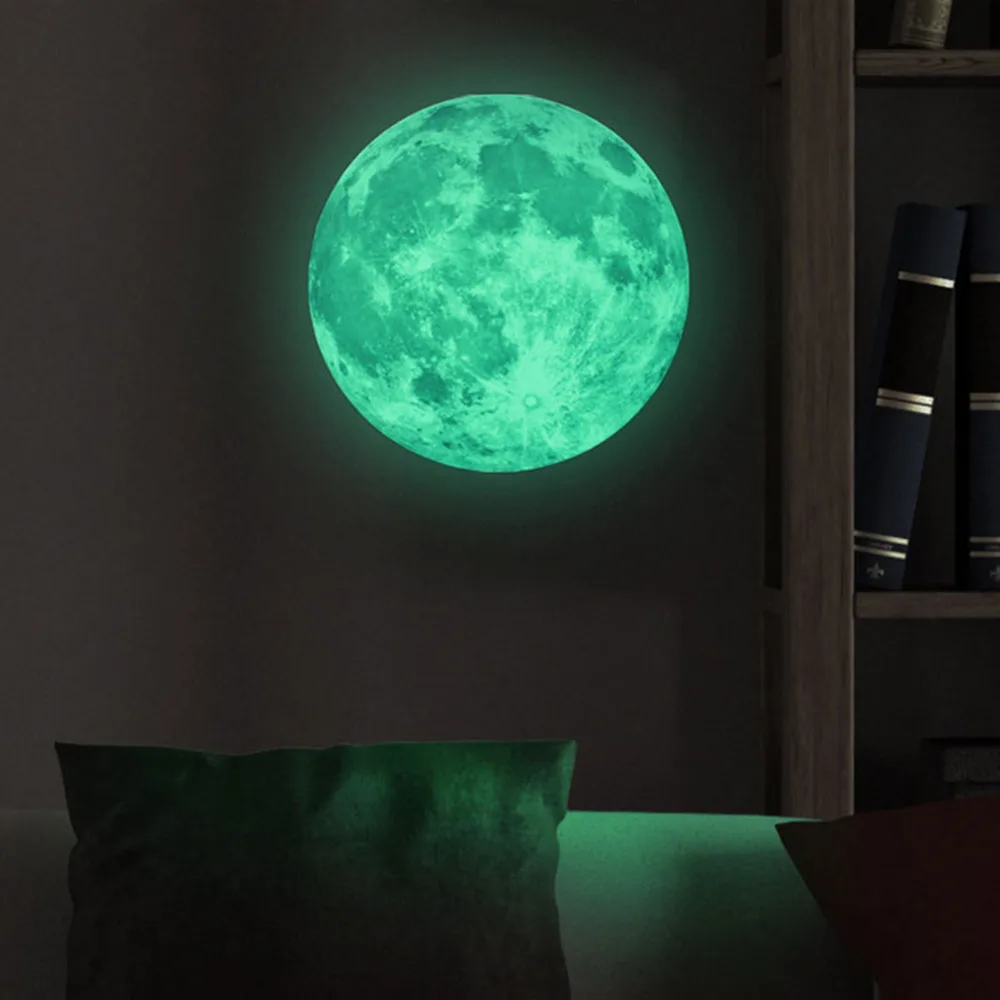 Светящиеся наклейки на стену в виде Луны и земли 20 см 30 см|3d wall stickers|wall stickerwall art