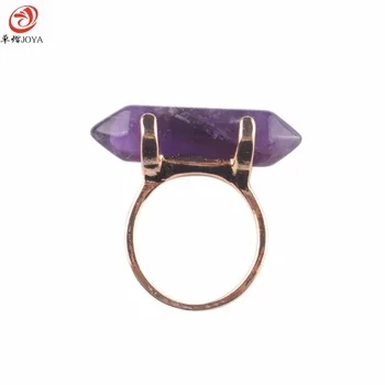 New 2016 amethyst ring rose quartz female natural stones warhead of opal ring promise gift valentine