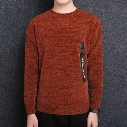 2018 новый модный бренд Свитера мужские пуловеры с круглым вырезом Slim Fit вязаные Джемперы Осень корейский стиль теплая повседневная мужская