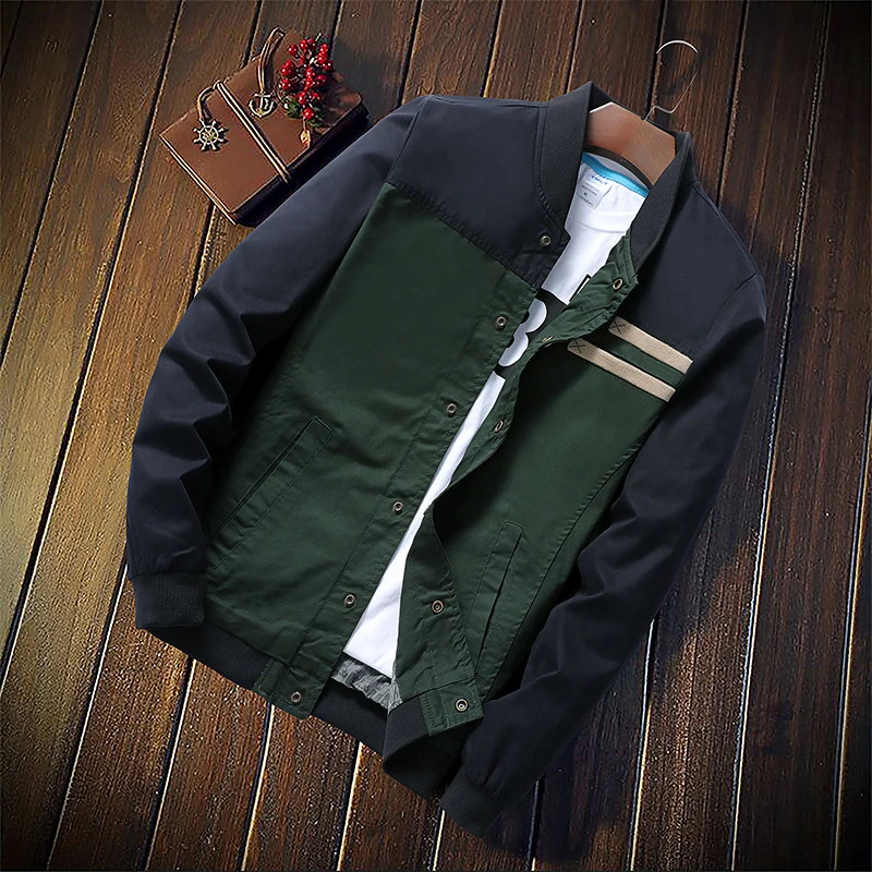 Kaufen DIMUSI Frühling Herbst herren Bomber Jacken Casual Männlichen Outwear Windjacke Stehen Kragen Jacke Herren Baseball Dünne Mäntel 5XL, YA810
